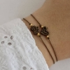 Billede af STINE A Love Bracelet - Mocha armbånd forgyldt sølv (17-25 cm)