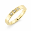 Billede af Alliancering i 14 kt. m. diamanter 3x 0,03 w/vs.
