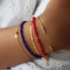 Billede af STINE A Miss Paris - Boheme armbånd forgyldt sølv m. perler (17-25 cm)