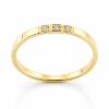 Billede af Alliancering i 14 kt. m. diamanter 3x 0,01 w/vs.