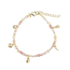 Billede af Aqua Dulce Costa Rose armbånd forgyldt sølv m. sten + fvp (17+3 cm)