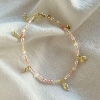 Billede af Aqua Dulce Costa Rose armbånd forgyldt sølv m. sten + fvp (17+3 cm)