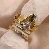 Billede af Aqua Dulce Darling ring forgyldt sølv m. cz (str. 50-62)