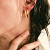 Billede af Aqua Dulce Darling Emma øreringe forgyldt sølv m. cz (16 mm)