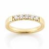 Billede af Alliancering i 14 kt. m. diamanter 5x 0,07 w/vs