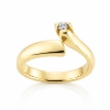 Billede af "Embrace" Ring i 8 kt. m. diamant 0,09 w/vs