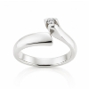 Billede af "Embrace" Ring i 14 kt. hvg m. diamant 0,09 w/pi