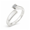 Billede af "Embrace" Ring i 14 kt. hvg. m. diamant 0,10 w/vs