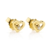 Billede af Ørestik hjerter, 4 grab chatons fatning, 2* brill. 0,02 w/vs. 14 kt.