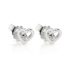 Billede af Ørestik hjerter, 4 grab chatons fatning, 2* brill. 0,02 w/vs. 14 kt. hvg.