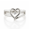 Billede af Ring åbent hjerte, syn. zirk. 925s (hjertering)