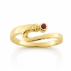 Billede af Ring 8 kt. m. ægte fac. rubin 2mm