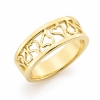 Billede af Ring med hjerter 8 kt. 