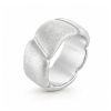 Billede af Ring bølget med felter, massiv, br. 9,5 mm. 925s.