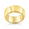 Billede af Ring bølget med felter, massiv, br. 9,5 mm. 8 kt.