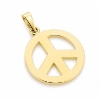 Billede af Vedhæng, fredstegn (peace tegn) hj. 22 mm. 14 kt.