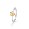 Billede af Mads Z "Fleur" ring sølv + 14 kt. guld m. 0,014 ct. brillanter (str. 56)