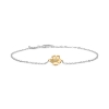 Billede af Mads Z "Fleur" armbånd sølv + 14 kt. guld m. 0,014 ct. brillant (16+2 cm)