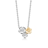 Billede af Mads Z "Fleur" halskæde sølv + 14 kt. guld m. 0,11 ct. brillant (40+5 cm)