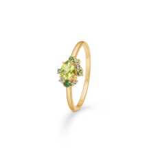 Billede af Mads Z "Four Seasons - Spring Petite" ring 14 kt. guld m. ægte sten (str. 50)