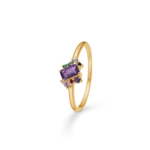 Billede af Mads Z "Four Seasons - Summer Petite" ring 14 kt. guld m. ægte sten (str. 60)