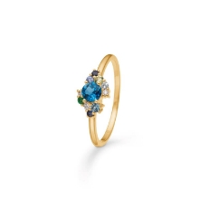 Billede af Mads Z "Four Seasons - Winter Petite" ring 14 kt. guld m. ægte sten (str. 52)