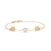 Billede af Mads Z "Wow/Mom" armbånd 14 kt. guld m. 0,17 ct. brillant (16+2 cm)