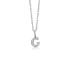 Billede af Mads Z "Tender Love" bogstav vedhæng sølv m. hvid topas (G)