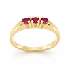 Billede af Ring rk. ring  3* 2½ mm. ægte rubin 14 kt.