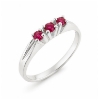 Billede af Ring rk. ring  3* 2½ mm. ægte rubin 14 kt. hvg.
