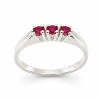 Billede af Ring rk. ring  3* 2½ mm. ægte rubin 14 kt. hvg.