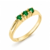 Billede af Ring rk. ring  3* 2½ mm. ægte smaragd 14 kt.