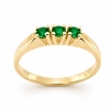 Billede af Ring rk. ring  3* 2½ mm. ægte smaragd 14 kt.