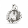 Billede af Vedhæng musling, sv. perle 4½-5 mm. 14 mm. 925s sølv
