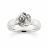 Billede af Ring med blomst 8,5 mm., massiv 925s.