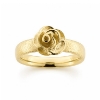 Billede af Ring med blomst 8,5 mm., massiv 925s. forgyldt