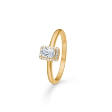 Billede af Mads Z "Astoria" ring 8 kt. guld m. cz (str. 58)