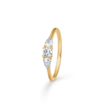Billede af Mads Z "Solis Shine" ring 8 kt. guld m. cz (str. 60)