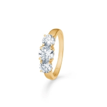 Billede af Mads Z "Solis Trio" ring 8 kt. guld m. cz (str. 58)