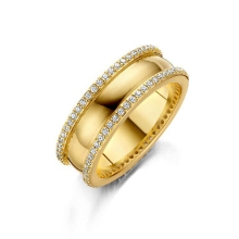 Billede af Spirit Icons Rina ring forgyldt sølv m. cz (str. 50)