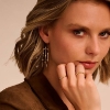 Billede af Spirit Icons Cornelia øreringe forgyldt sølv m. cz