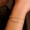 Billede af Spirit Icons Jazz armbånd forgyldt sølv m. cz (17+2 cm)