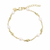 Billede af Aqua Dulce Milena armbånd forgyldt sølv m. perler (17 + 3 cm)