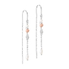 Billede af Aqua Dulce Sunella Simple Earthread øreringe sølv m. sunstones