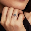 Billede af Pandora Disney The Nightmare Before Christmas Jack Sort Hjerte ring sølv m. krystal (str. 48-60)