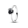 Billede af Pandora Disney The Nightmare Before Christmas Jack Sort Hjerte ring sølv m. krystal (str. 60)