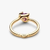 Billede af Pandora Disney The Nightmare Before Christmas Sally Lilla Hjerte ring forgyldt metalblanding m. krystal (str. 60)