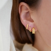 Billede af ENAMEL Copenhagen Nela hoops forgyldt messing