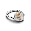 Billede af Pandora Rose Vendbar Medaljon Ring sølv + forgyldt metalblanding m. cz (str. 48-60)