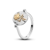 Billede af Pandora Rose Vendbar Medaljon Ring sølv + forgyldt metalblanding m. cz (str. 50)
